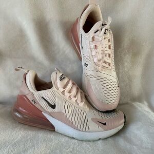 Nike Women's Blush and White Air Max Sneakers